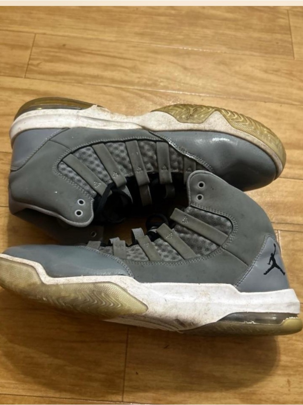 Jordan Men's Gray High-Top Basketball Sneakers